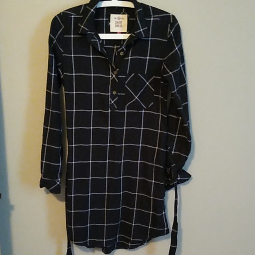 Flannel shirt dress
